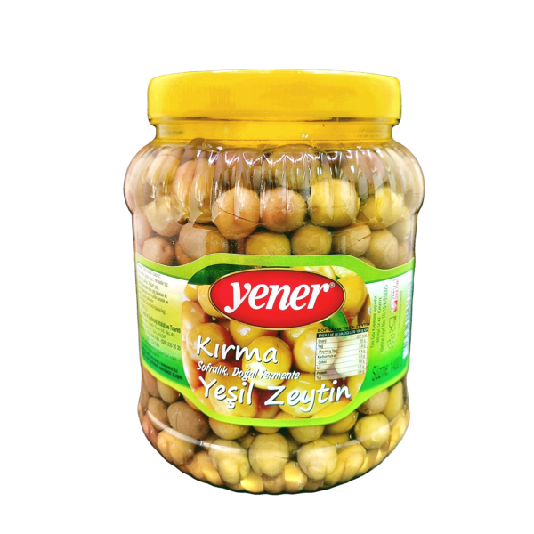 Yeşil Kırma Zeytin 1,400 gr Doğal Fermante